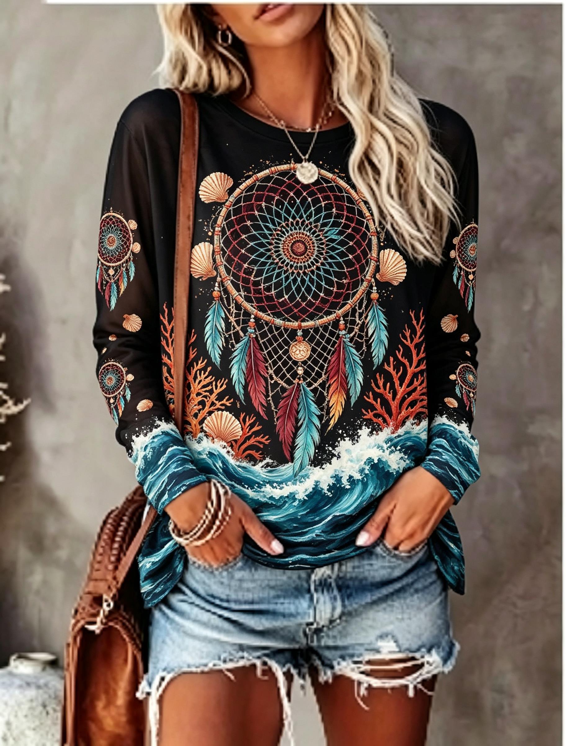 Dames T-shirt met ronde hals e - T-Shirts recensie en prijs