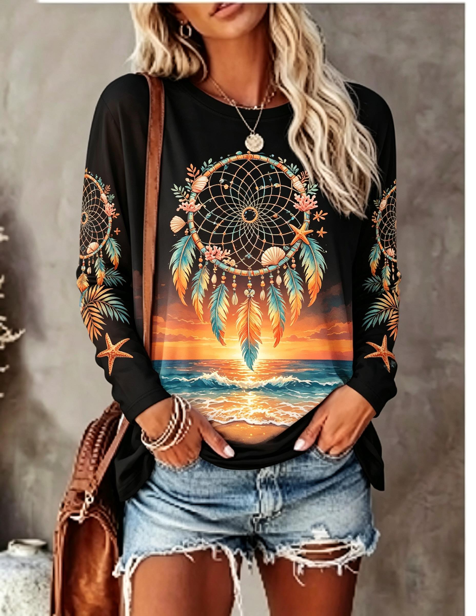 Dames T-shirt met ronde hals e - T-Shirts recensie en prijs