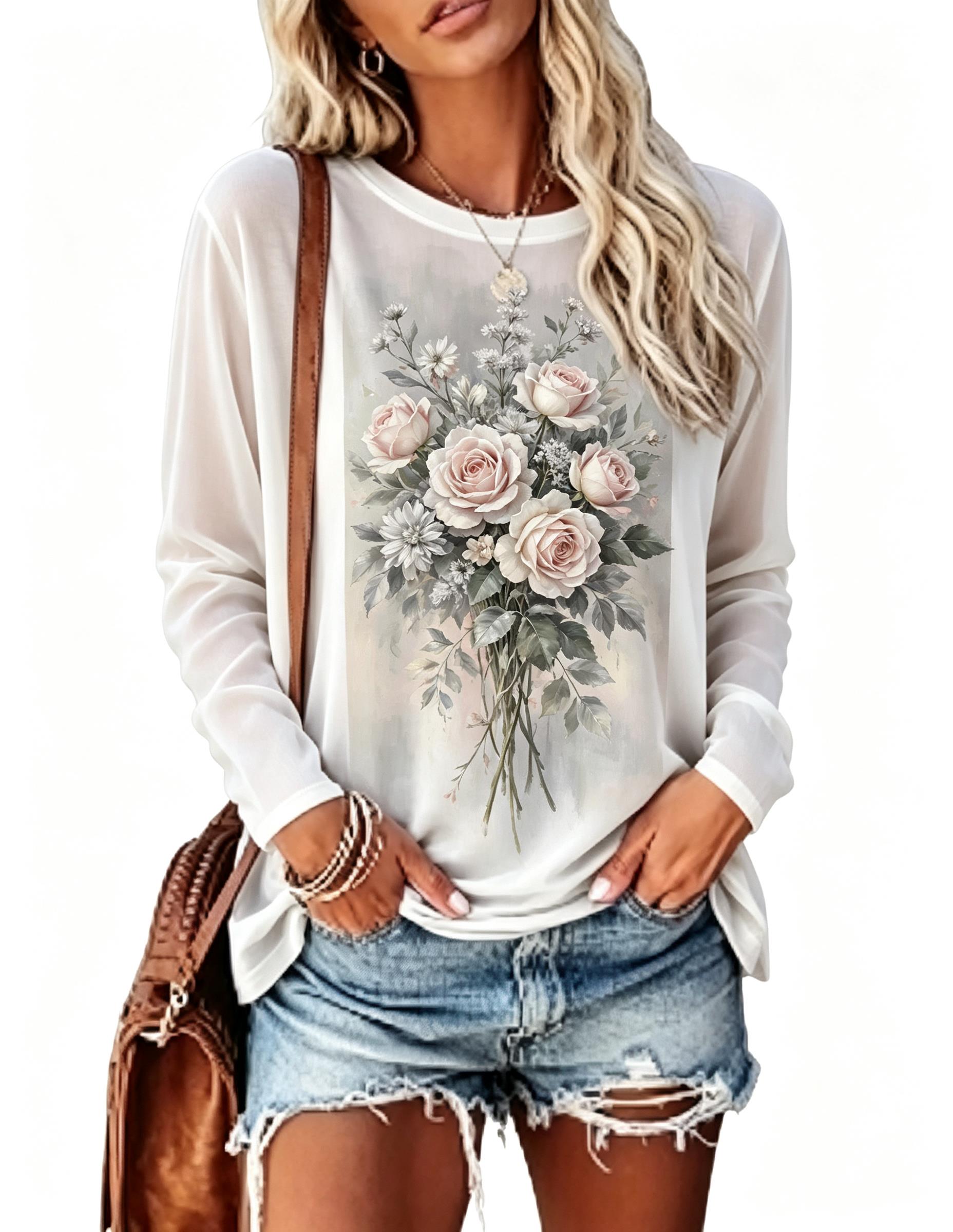 Dames T-shirt met lange mouwen - T-Shirts recensie en prijs