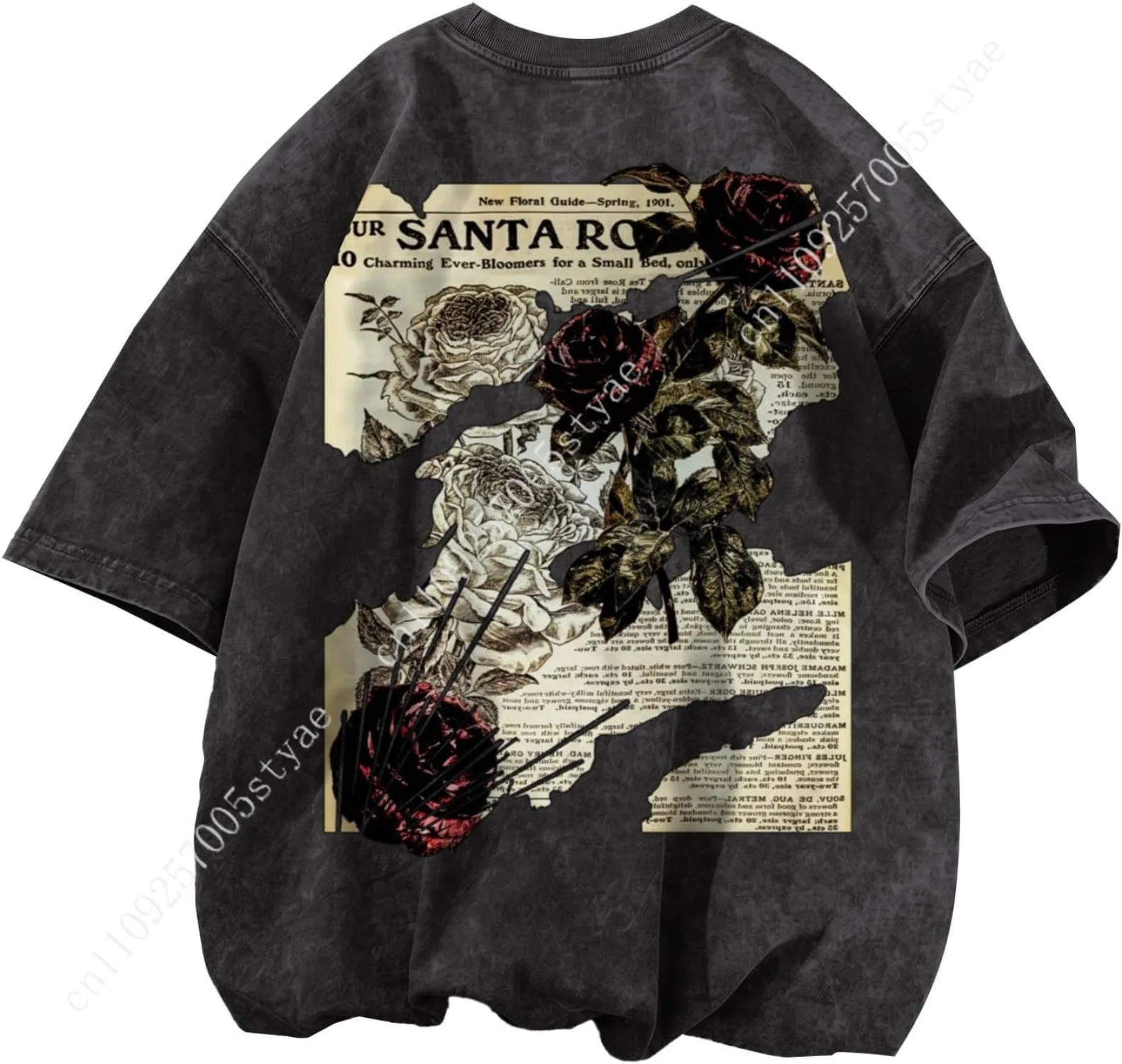 Heren Acid Wash T-shirt Oversi - Acid Wash Vintage Graphic T Shirt recensie en prijs