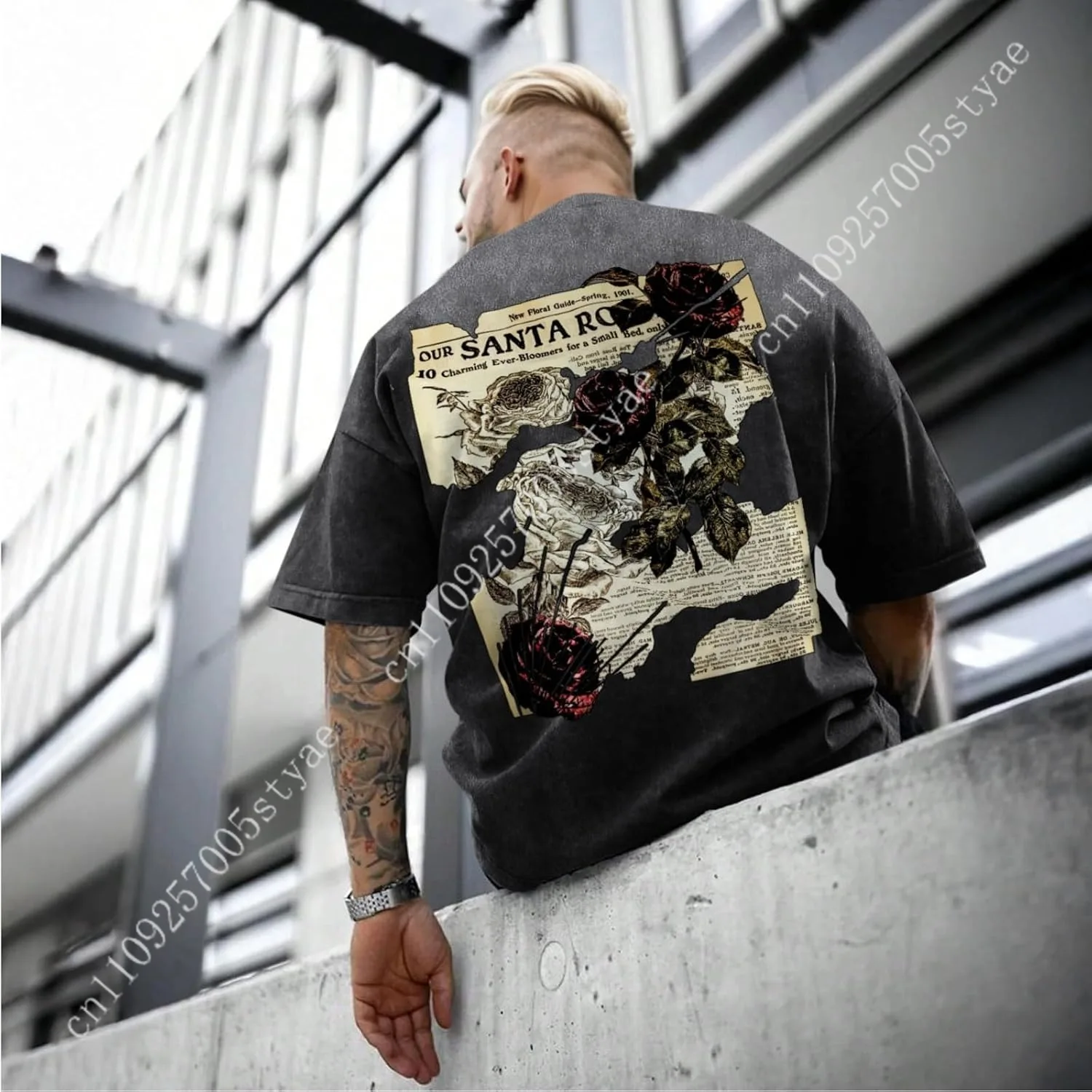 Heren Acid Wash T-shirt Oversi - Acid Wash Vintage Graphic T Shirt recensie en prijs
