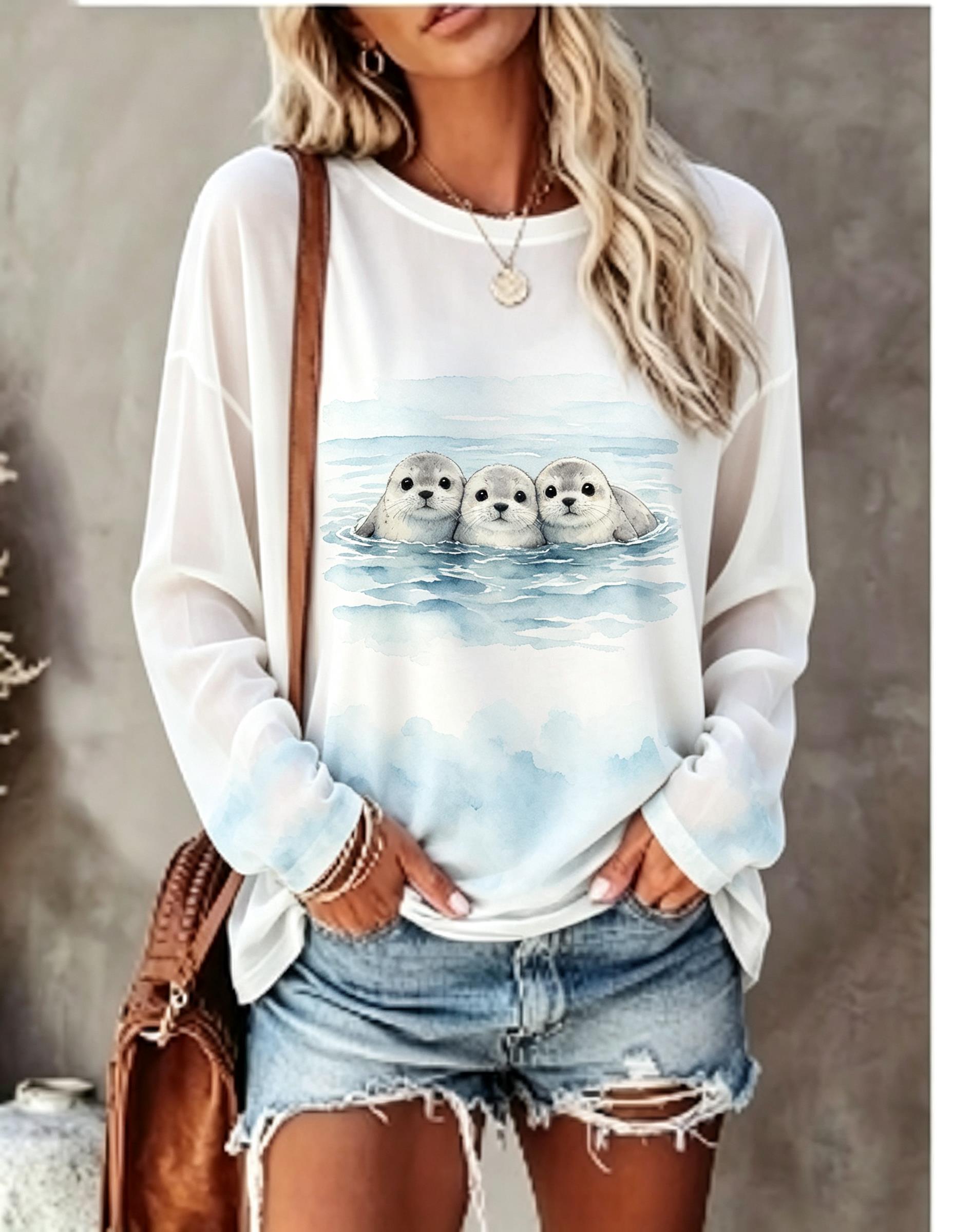 Dames T-shirt met lange mouwen - T-Shirts recensie en prijs